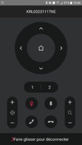 La télécommande de la webcam Logitech MeetUp