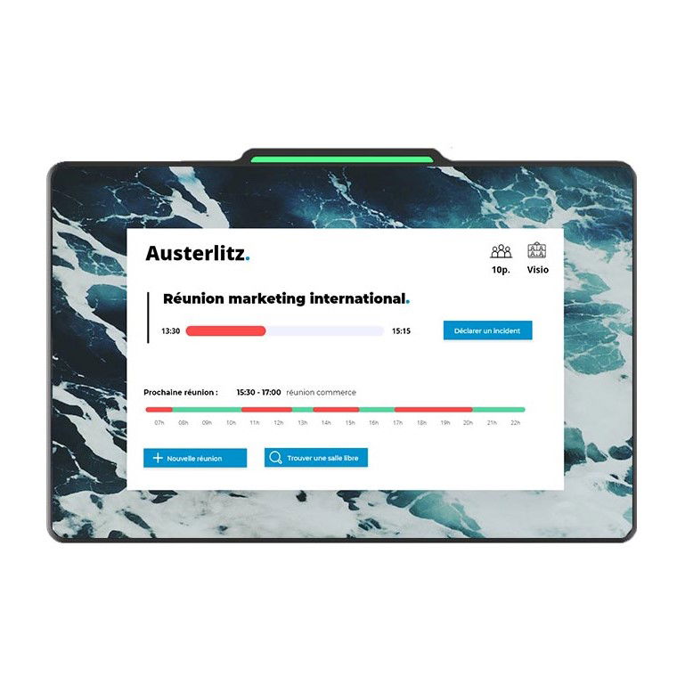 L'image représente "Smart Building  définition, solutions IT, réponses à toutes vos questions !" par Wipple - Vous allez aimer vos salles de réunion.
