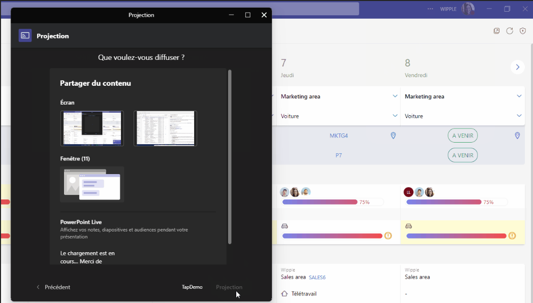 L'image représente "Teams Cast arrive sur PC ! Encore des progrès à faire, mais ça va révolutionner l'expérience Teams Room !" par Wipple - Vous allez aimer vos salles de réunion.