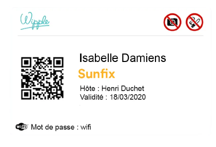 L'image représente "Gestion des visiteurs, Accueil" par Wipple - Vous allez aimer vos salles de réunion.