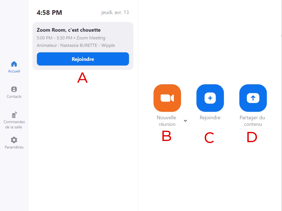 L'image représente "[Tutoriel] Zoom Room, comment ça marche ?" par Wipple - Vous allez aimer vos salles de réunion.