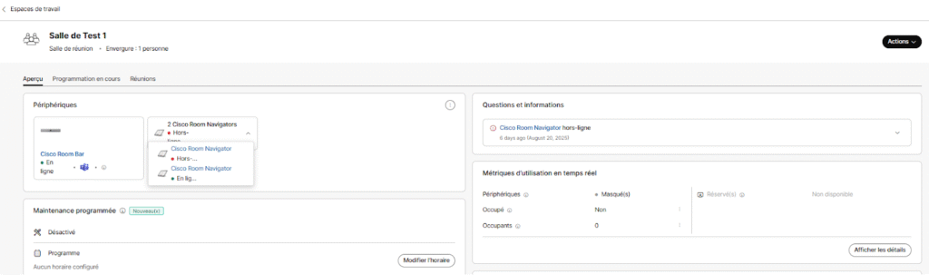 Cisco Control Hub : votre tableau de bord pour piloter vos salles de réunion 2 L'image représente "Cisco Control Hub : votre tableau de bord pour piloter vos salles de réunion" par Wipple - Vous allez aimer vos salles de réunion.